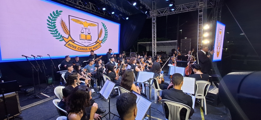 Orquestra Jovem de Nova Mutum brilha em momento histórico em Nova Canaã