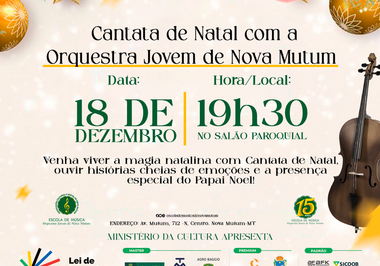 Concerto de Natal marca os 15 anos da Orquestra Jovem de Nova Mutum: Um espetáculo de música e histórias para toda a comunidade