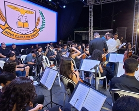 Orquestra Jovem de Nova Mutum brilha em momento histórico em Nova Canaã