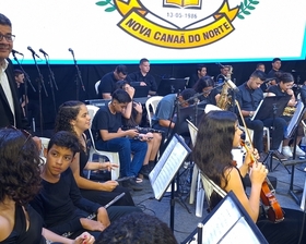 Orquestra Jovem de Nova Mutum brilha em momento histórico em Nova Canaã